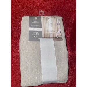 HD Designs Sheer Polyester Grommet Panel 52x84 Feathered Gray